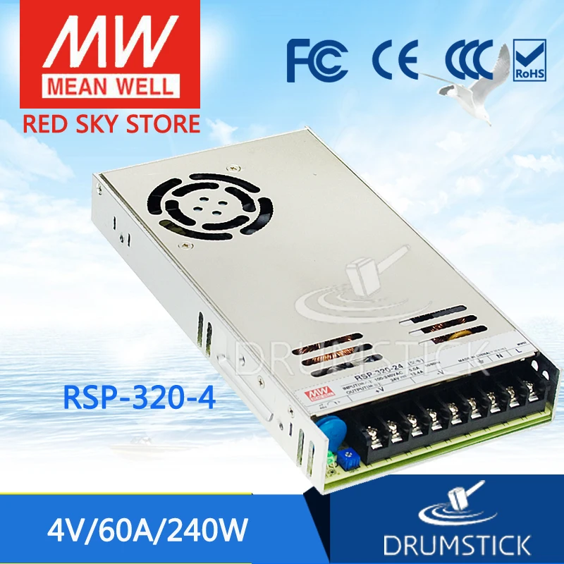 MEAN WELL RSP 320 4 в 60A meanwell 240 Вт Один выход с PFC Функция питания|power supply 240w|single output powermeanwell