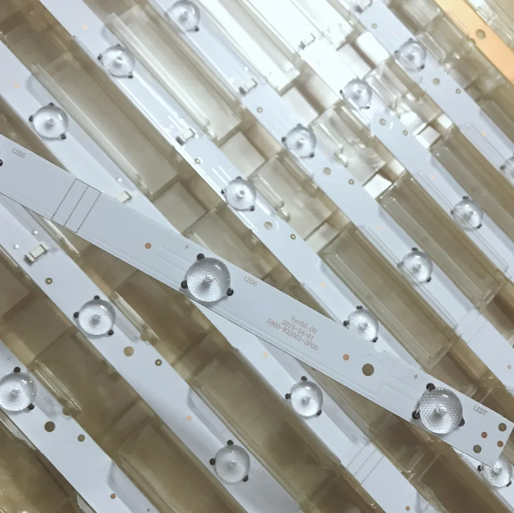 Новинка 15 шт. * 7LED 607 мм Светодиодная лента подсветки 5800 W32001 3P00 05 20024A 04A для LC320DXJ SFA2