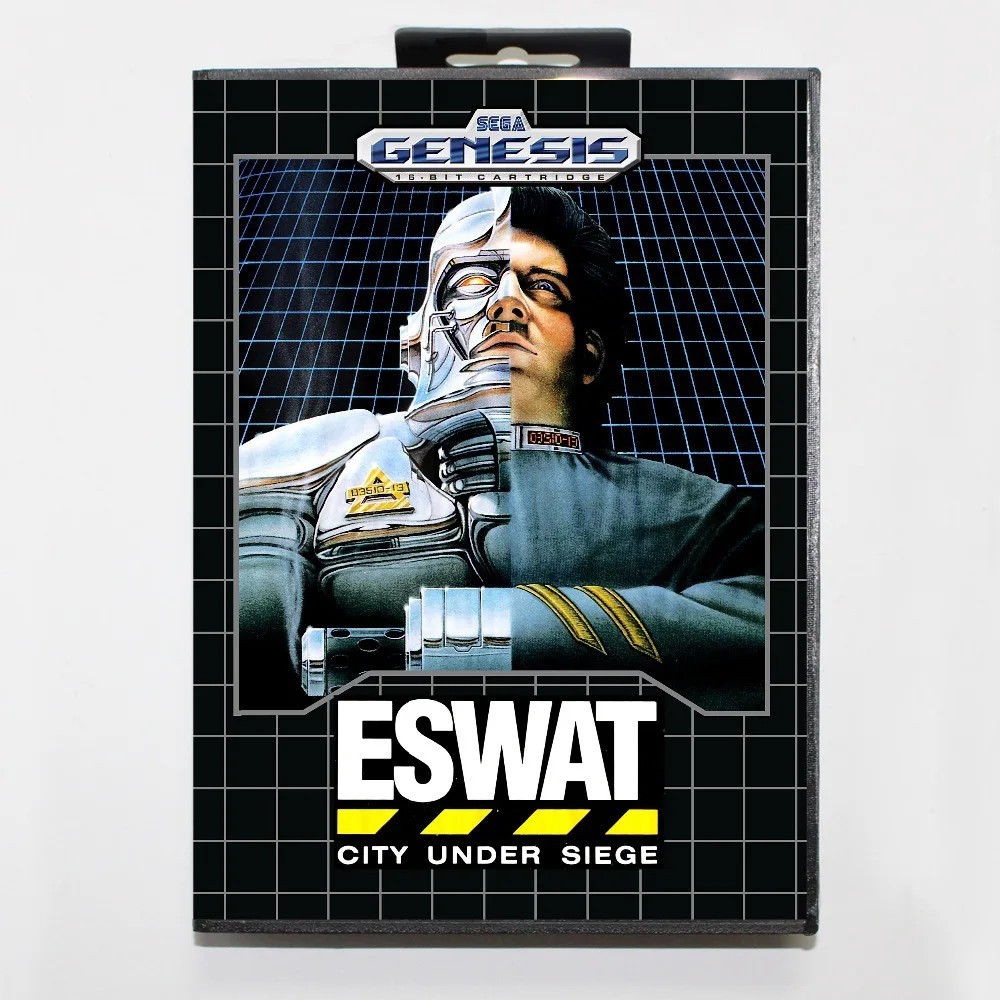 16 бит Sega MD игровой Картридж с розничной коробкой-E-SWAT город в осаде карточная игра