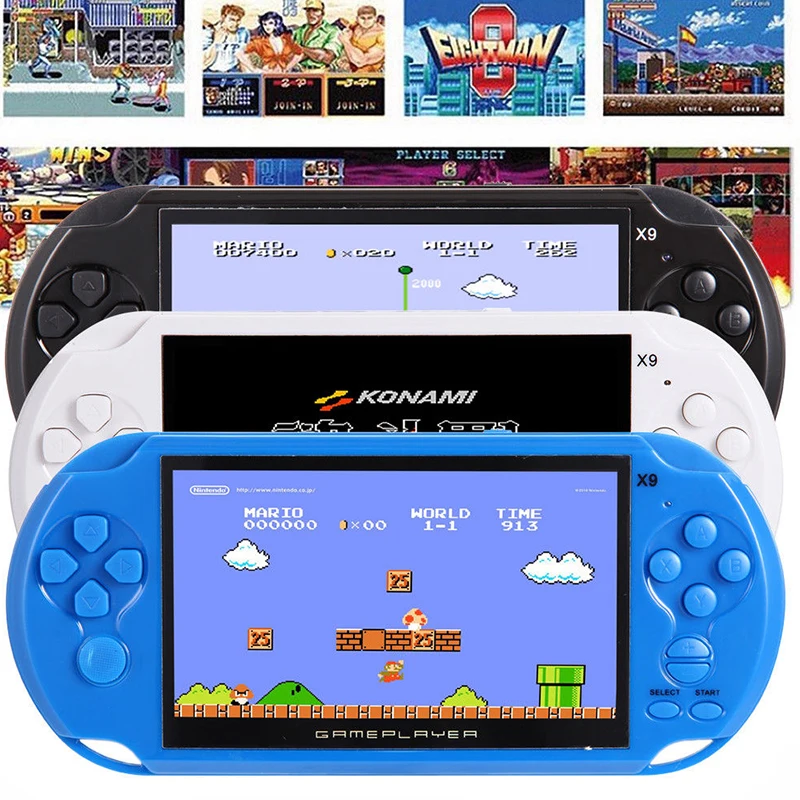 HobbyLane X9 портативная игровая консоль плеер 5,0 большой экран консоль поддержка ТВ выход MP3 КИНО камера игра d25