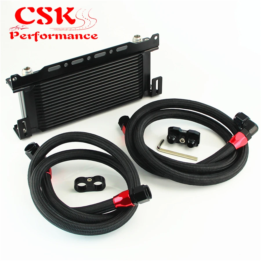 Подходит для BMW E36/E46 M3 135/E90 335/640 черный 16-рядный масляный радиатор с кронштейном