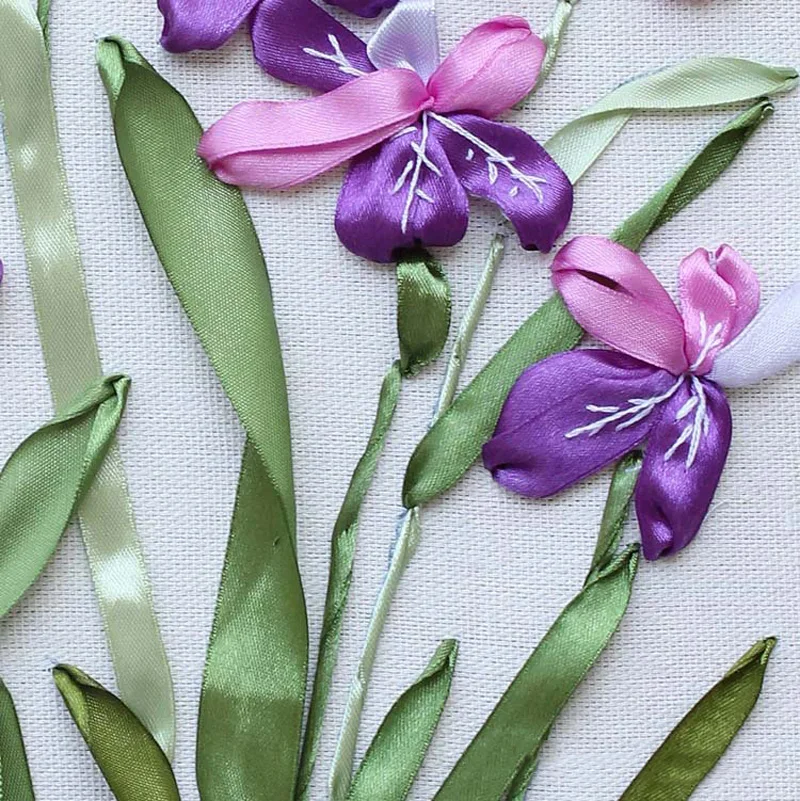 3D современная картина орхидеи сделай сам лента для вышивки набор рукоделия