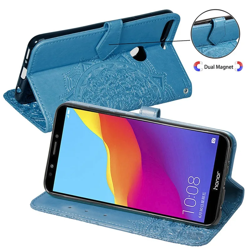 Кожаный флип-чехол для Honor 7A 7C Pro 6A 6X 8A 8 9 Lite P Smart 2019 Y6 Y7 Huawei P20 P10 Mate 10 P8 2017 Y5 2018 |