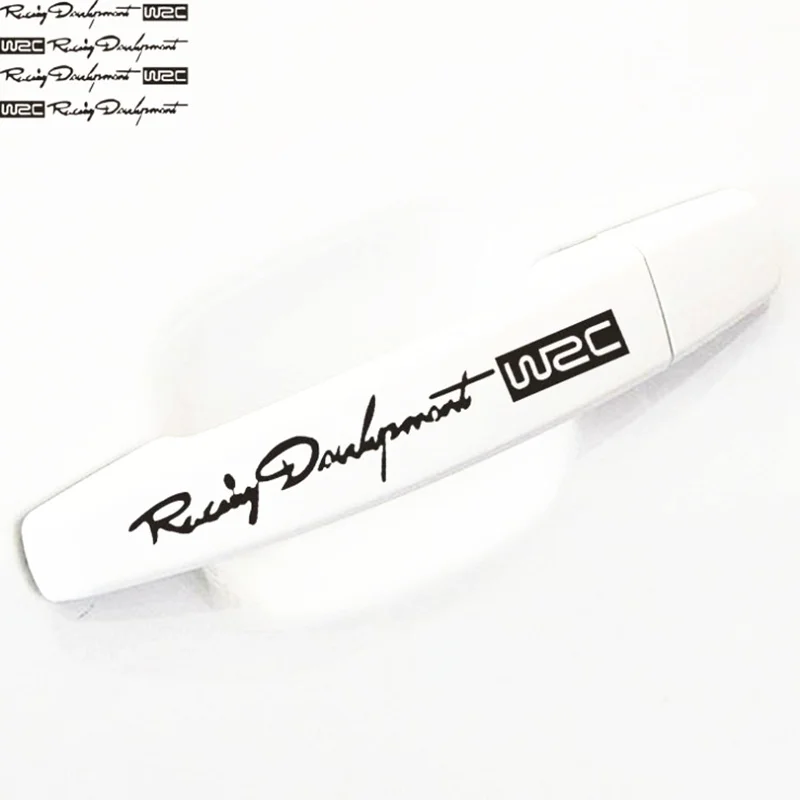 Автомобиль Стайлинг WRC логотип дверные ручки светоотражающие наклейки для Mitsubishi