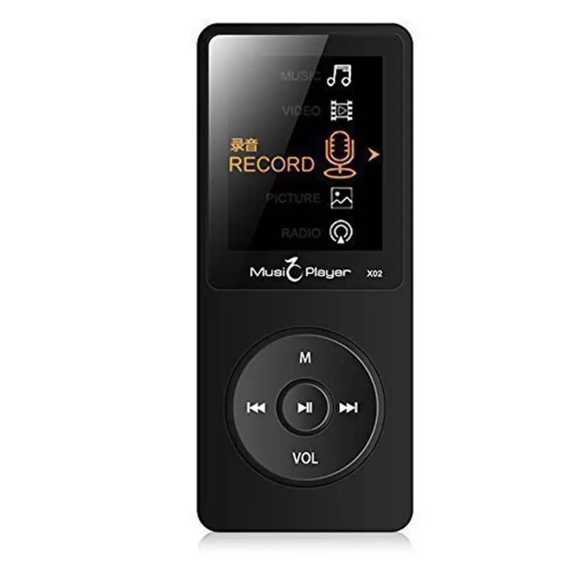Новейший mp3 плеер с динамиком 16 ГБ 1 8 дюймовый экран 80 часов воспроизведения FM
