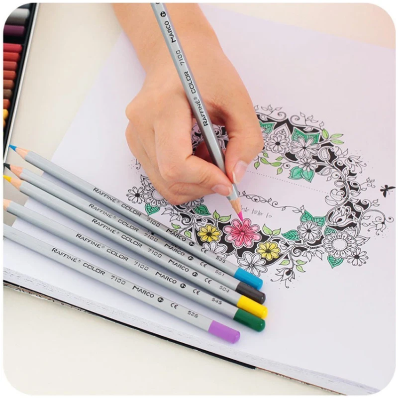 Цветной карандаш для рисования Marco Raffine 72 цвета нетоксичный изобразительного