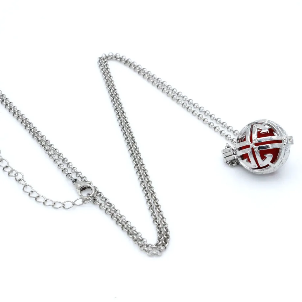 Aromatherapy Essential Oil Diffuser Dull Silver Hollow Cross Locket Cage Openable Pendant Necklace Jewelry With 7 Colors Pompons | Украшения