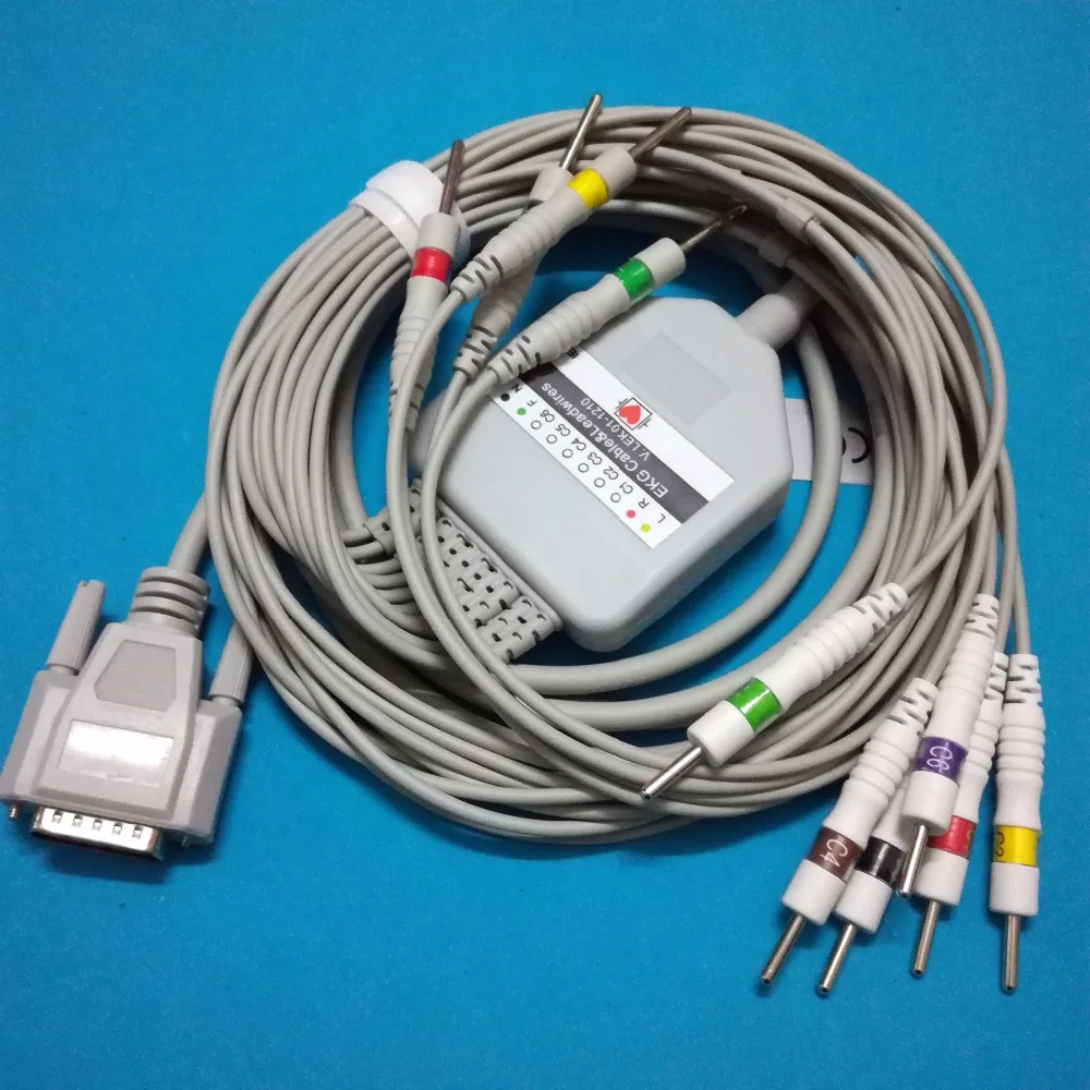 Совместимый с COMEN 15 контактный разъем EKG cable 10 lead ecg din 3 0 on terminal|Артериальное