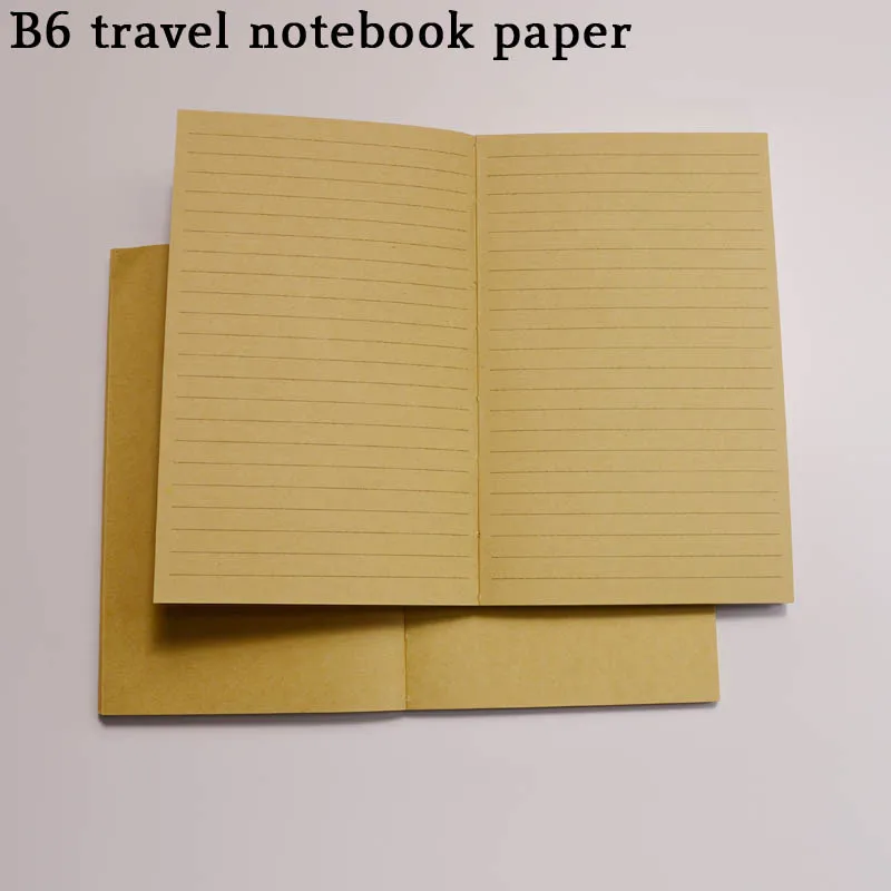 Заполняемый кожаный блокнот для путешественников B6 из воловьей кожи Школьные