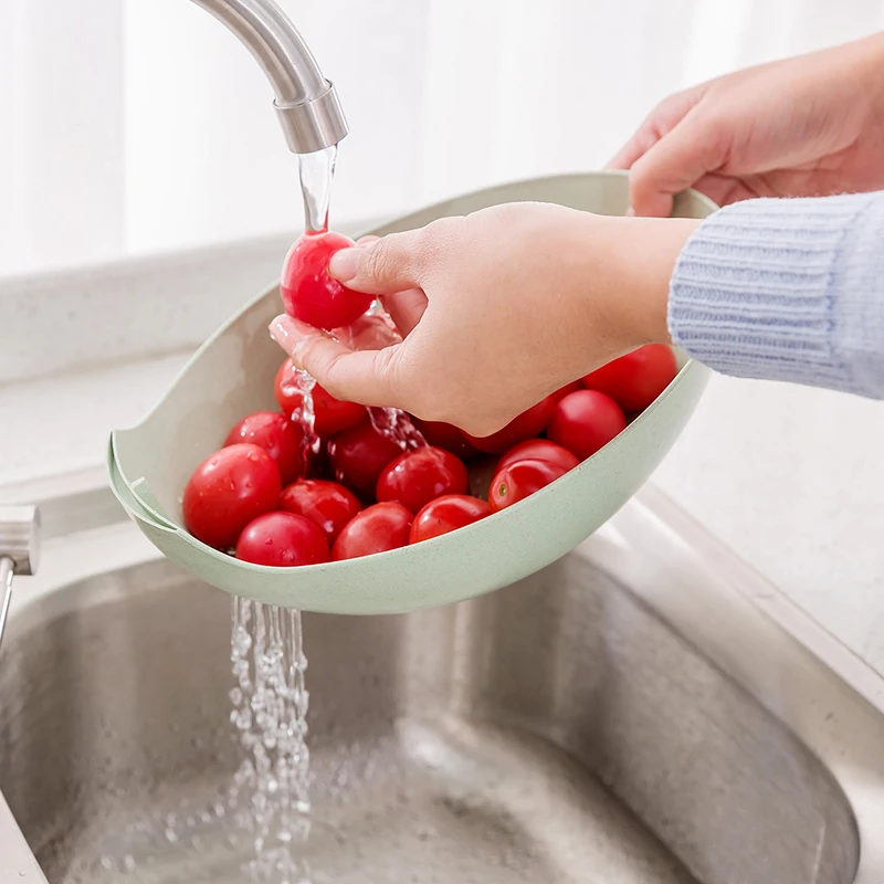 Мультяшная фруктовая тарелка двойная сливная корзина пластиковая бытовая для