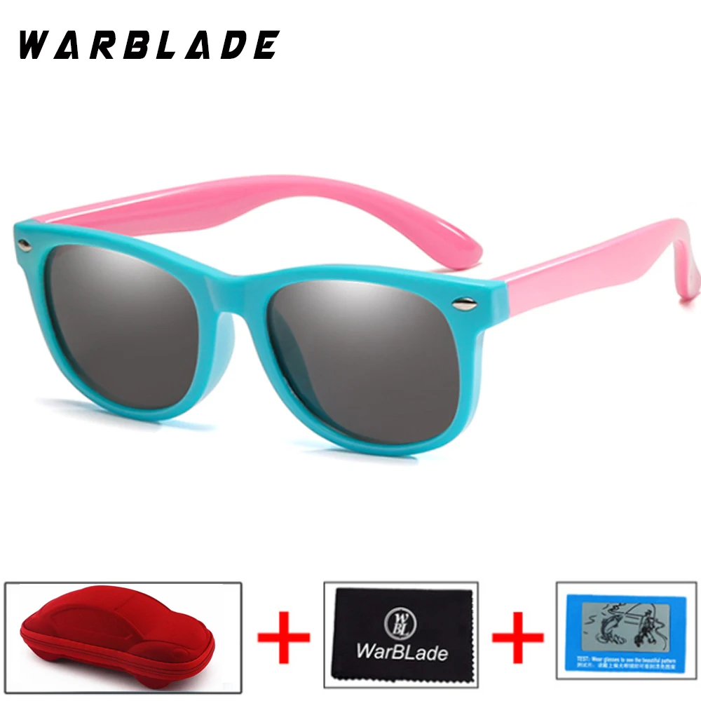 light blue pink Nodare Детские поляризованные солнцезащитные очки TR90 кошачий глаз для мальчиков и девочек солнцезащитные очки силиконовые защитные очки для UV400 очки - Цвет линз: light blue pink