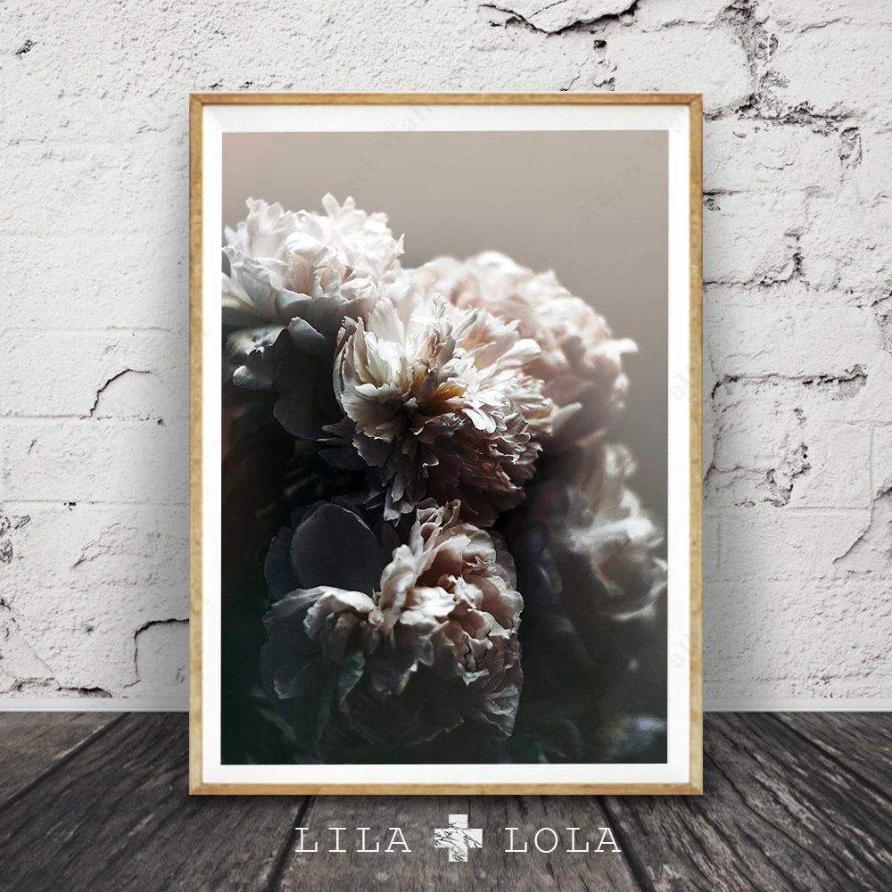 Куадрос Декор салонный Черный Пион стена искусство цветы холст постеры и принты