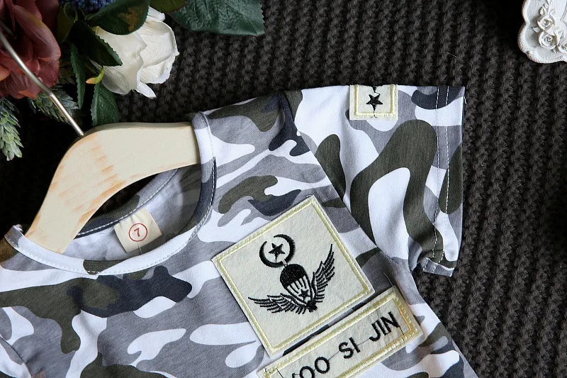 Детский костюм R &amp Z Новинка лета 2019 камуфляжный для мальчиков хлопковая