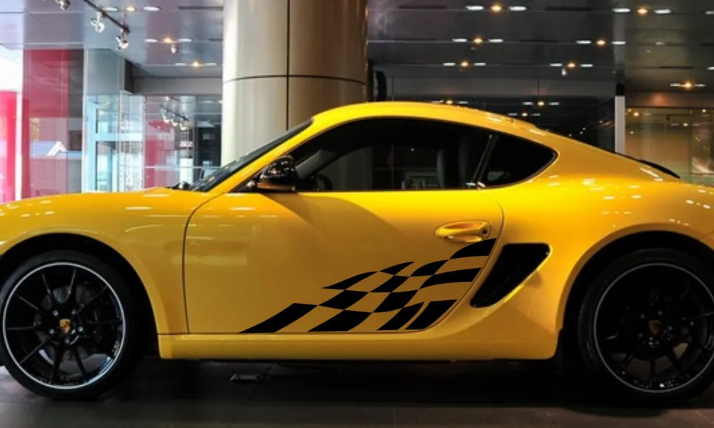 Автомобильная наклейка флаги для чемпионата гоночного спорта 41 5 дюйма CAYMAN Boxster
