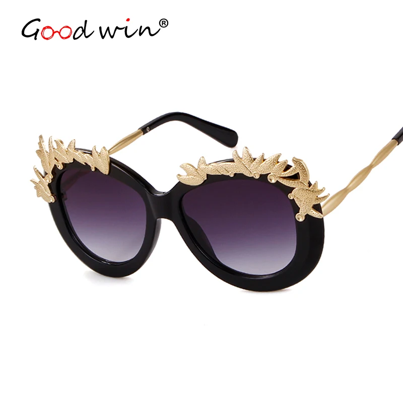 Женские солнцезащитные очки в стиле ретро Good Win розовые леопардовые с градиентом