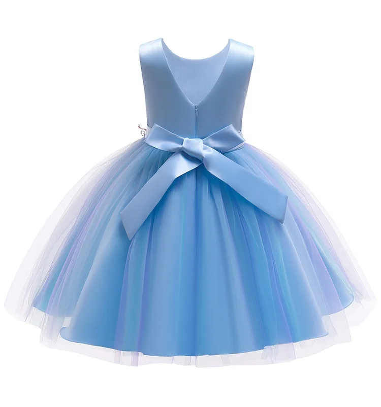 2019 детское летнее праздничное платье принцессы для девочек элегантное кружевное