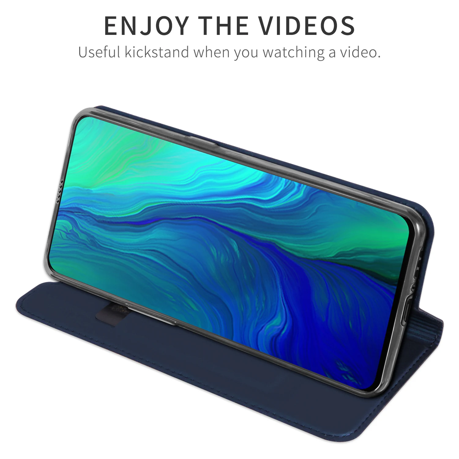 Флип чехол для OPPO Reno 5G & 10X Zoom держатель карт кошелек с подставкой из искусственной