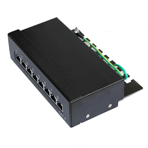 8 портов FTP Cat 6 щит сетевой патч-панель настенный 1U высота Fluke прошел для RJ 45 штекер, Keystone Jack, сетевые кабели