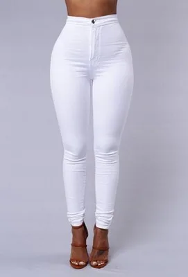 2016 летние тонкие джинсы с высокой талией женские облегающие естественного цвета