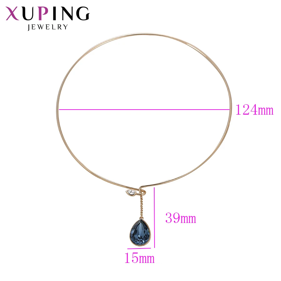 Xuping дизайн специальное ожерелье на шею кристаллы от Swarovski элегантные ювелирные изделия Европейский стиль подарки для моды дамы S173-45214