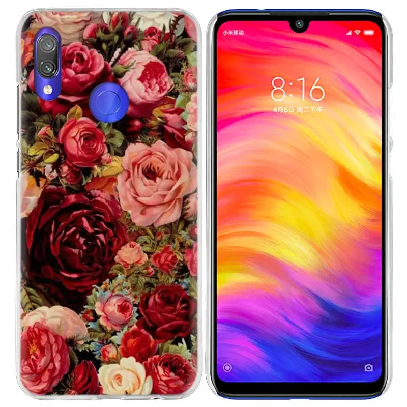Чехол с красными бабочками и розами для Xiao mi Red mi Go Note 7 6 6A Pro S2 5 5A 4X mi A1 A2 9 mi x 3 5G 8 lite F1 жесткий чехол для телефона из ПК