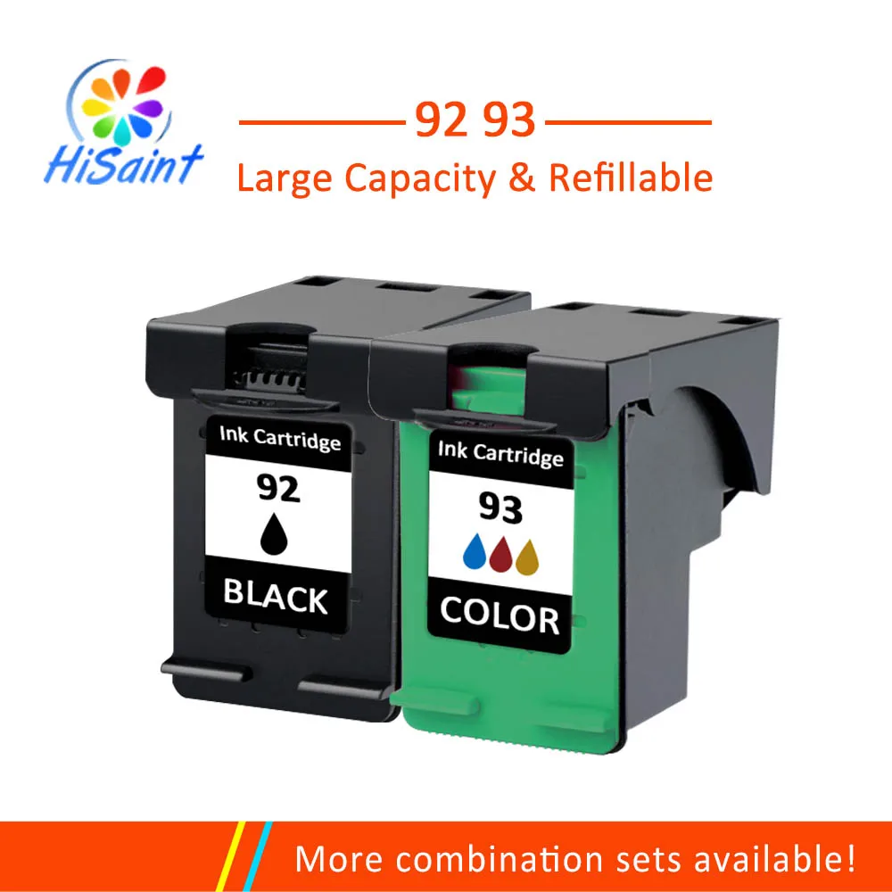 Hisaint 92 93 XL Refilled Ink Cartridge Replacement for HP photosmart C3150 7850 Deskjet 5440 5420v 5442 PSC 1507 1510 | Компьютеры и