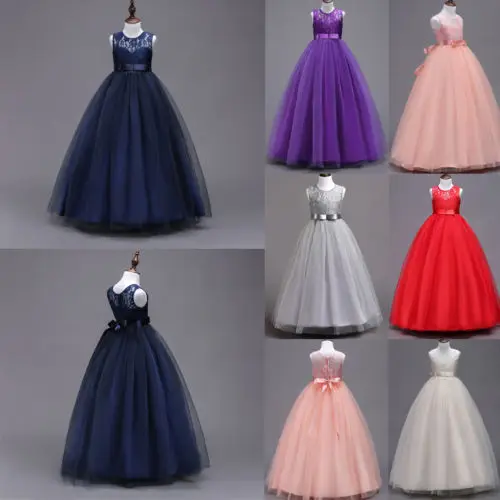 2018 New Summer Princess Baby Girls Lace Tutu Dress Formal Wedding Party Kids Girl Sleeveless Pageant Ball Gown Tulle Dresses | Детская