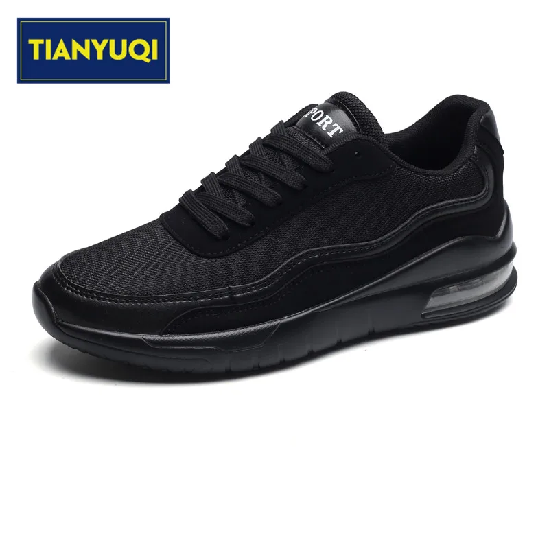 TIANYUQI Cushion Running Shoes For Men Autumn Breathable Mesh Sports Male Outdoor Trainers Jogging Walking Sneakers | Спорт и