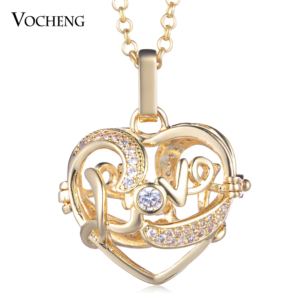 10pcs/lot Wholesale 3 Colors Aroma Jewelry Necklace Angel Ball Cubic Zirconia Stone Stainless Steel Chain VA-394*10 | Украшения и