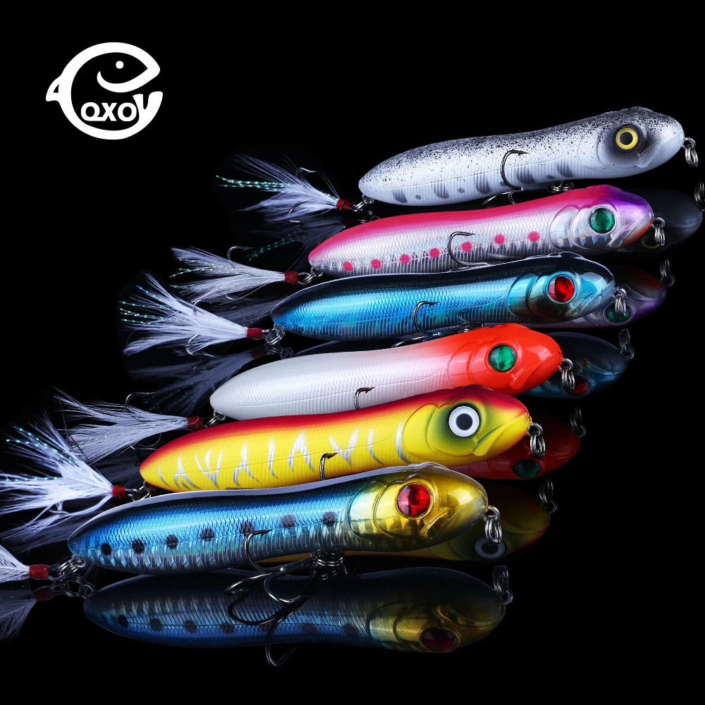 

Qxo Lure Wobbler Popper Bait Winter Ring Fishing Octopus Minnow Whopper Plopper Vobler Wobbler For Trolling Surface Wobler