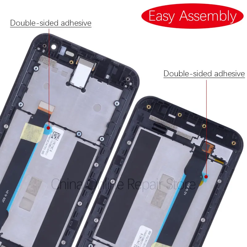 Дисплей для ASUS ZE500CL Z00D LCD в сборе с тачскрином на рамке Оригинал черный | Мобильные