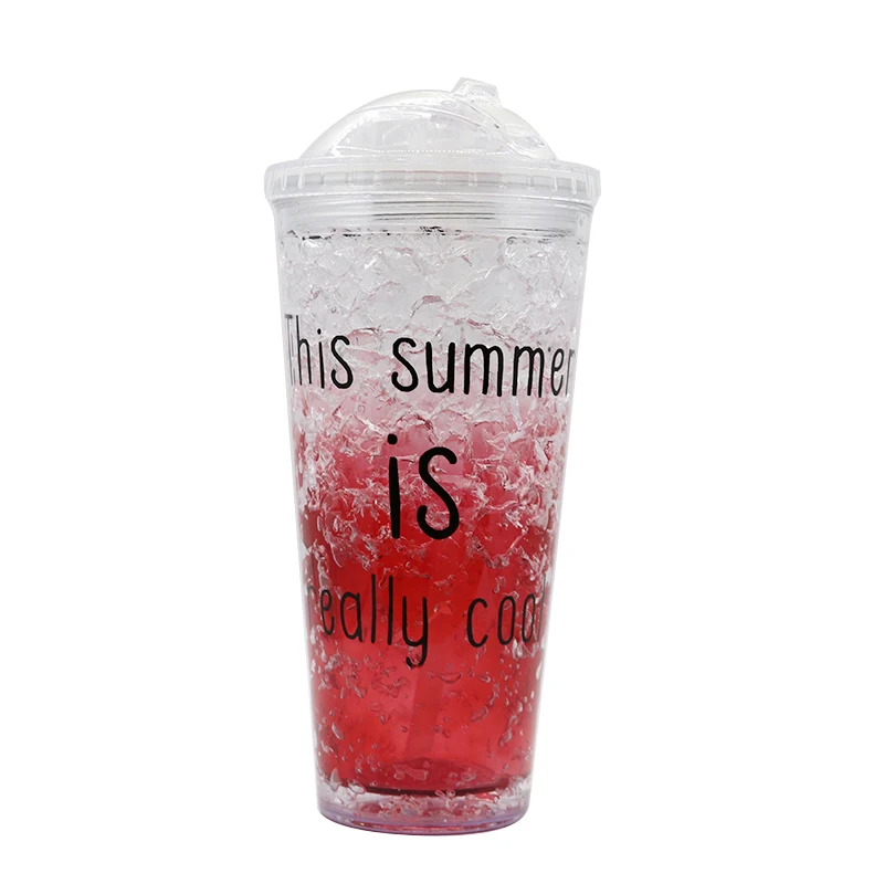 Love Red 550 мл летняя Cola Shake Cup здоровый уплотнение письмо пластиковый стакан для льда чайник Прохладный сэндвич Еда Открытый путешествия питьевой воды 4 цвета - Цвет: Love Red