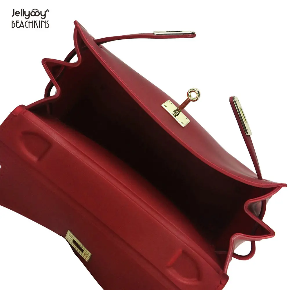 Jellyooy пляжная Женская мода сумки из ПВХ карамельного цвета матовые гелевые для