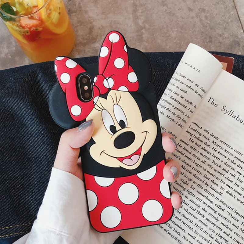 Силиконовый чехол с Минни для телефона для Apple iPhone 7 Plus 8 5 5S Fundas для iPhone X 6 6s plus Coque для iPhone XsMax XR TPU 7 Plus