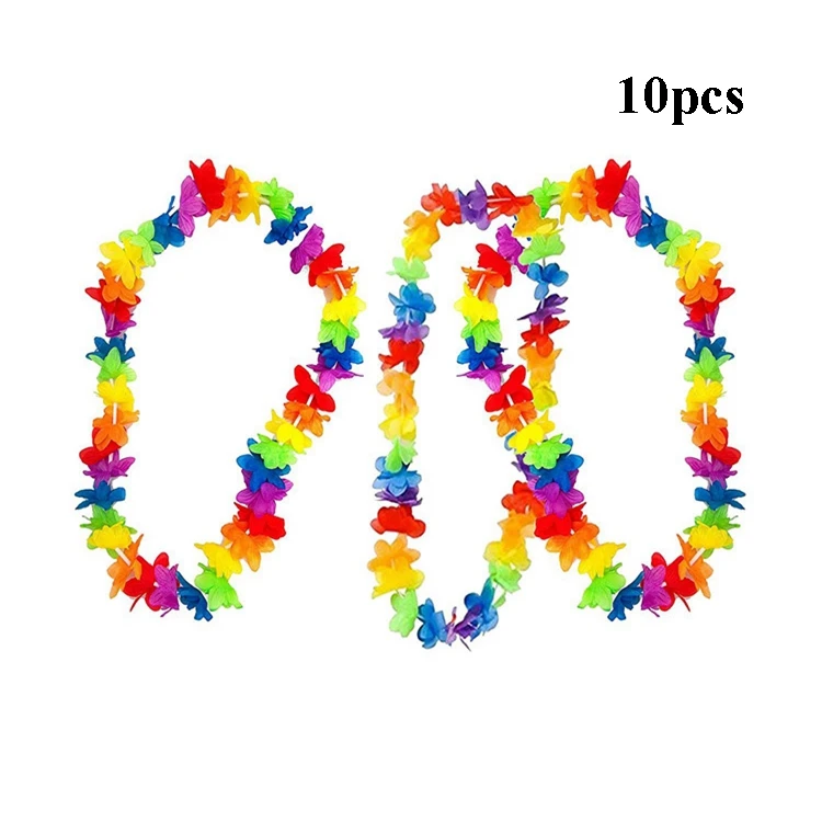 10Pcs Flower QIFU/вечерние латексные шары с тропическим декором, вечерние шары в джунглях Гавайи, летние тропические вечерние украшения в виде фламинго - Цвет: 10Pcs Flower