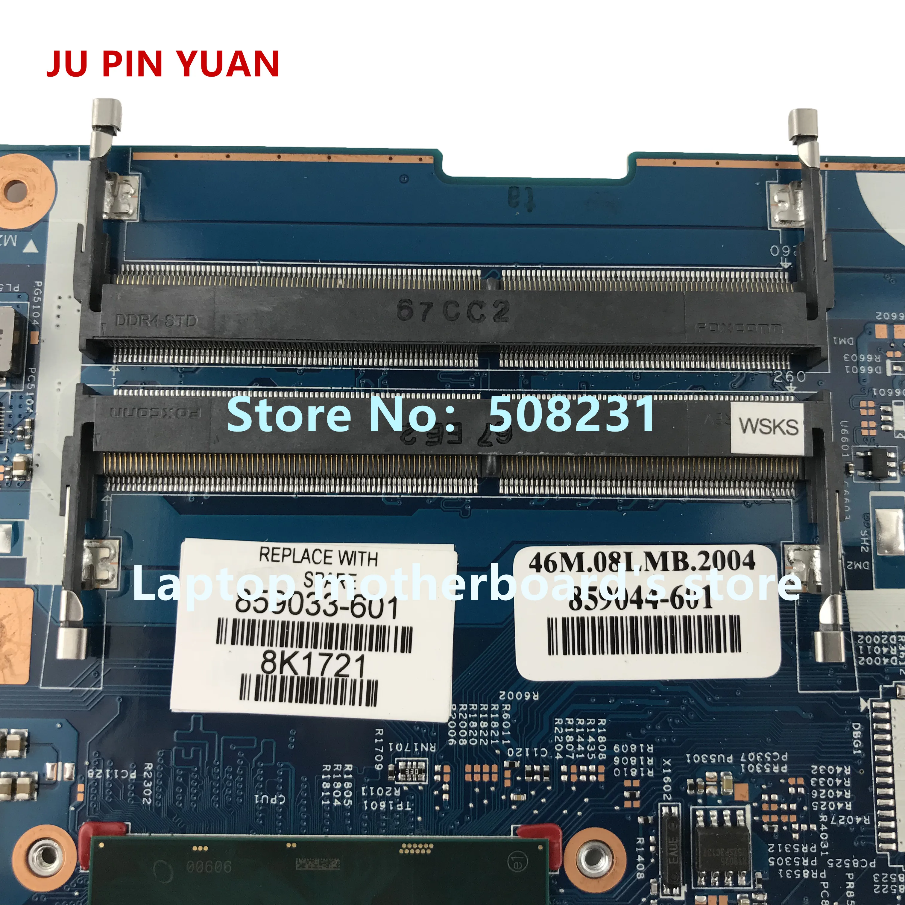 JU PIN YUAN 859033-601 15289-2 448.08E01.0021 для ноутбука hp 17-X 17T-X Материнская плата ноутбука с i5-7200U полностью протестирована