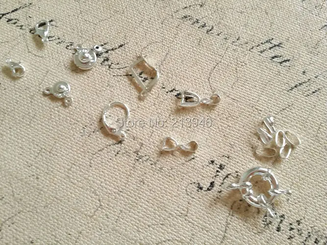 

(Серебристые застежки и крючки) 670 шт./компл. Смешанные 10 видов стилей посеребренные ювелирные крючки застежки ювелирные изделия фурнитура и...