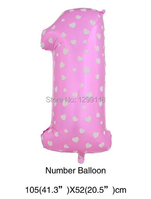 

40 дюймовые большие розовые синие точечные фольгированные шары с цифрами, цифровые гелиевые шары, украшения для дня рождения, шары с цифрами ...