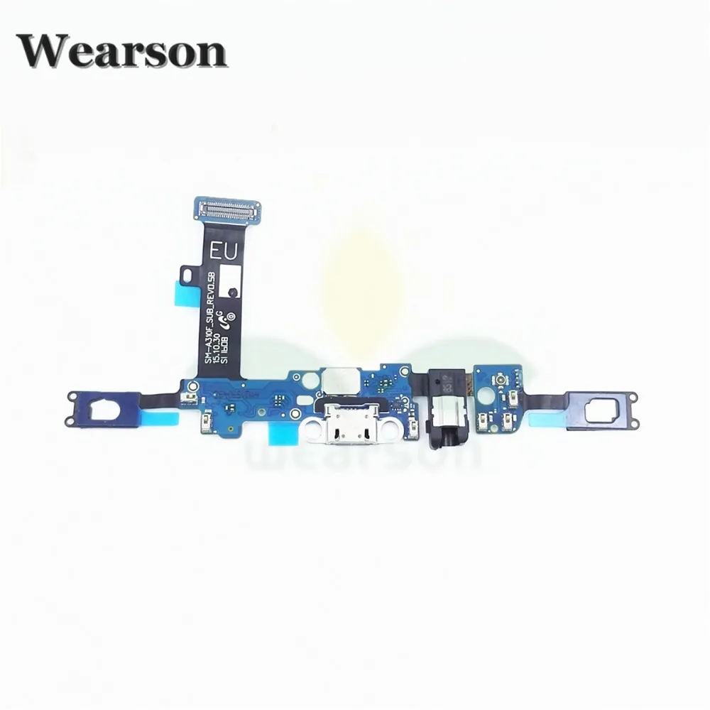 Гибкий USB-кабель для Samsung A310F USB-порт зарядная плата с наушниками бесплатная