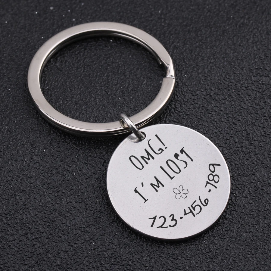 New Design Customized Phone Number Pets Anti-lost Keyring Pet ID Tag Dog Collar Key Chains High Quality Keys Holder Jewelry | Украшения и