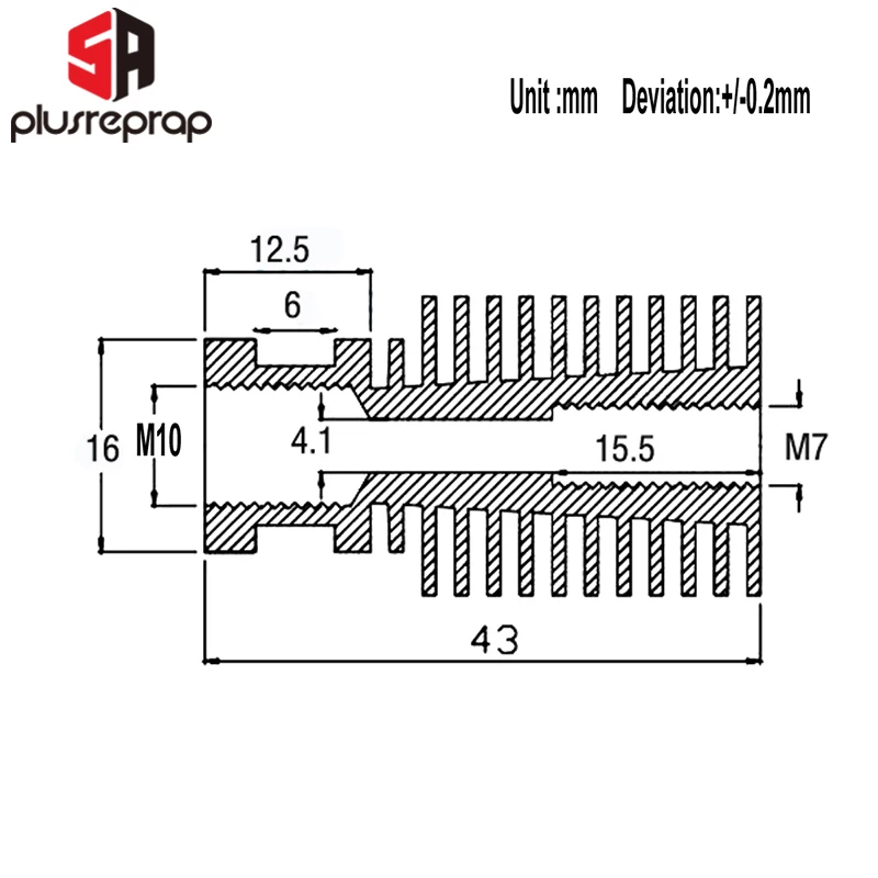 V6 Heat Sink Long or Short Distance J-head Hotend All Metal Remote Bowden Block with Break for 1.75mm 3.0mm Filament 3D | Компьютеры и