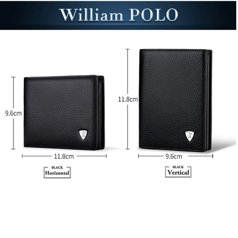 WILLIAMPOLO 2019 коровья кожа повседневный мужской кошелек кожаный короткий Мужской