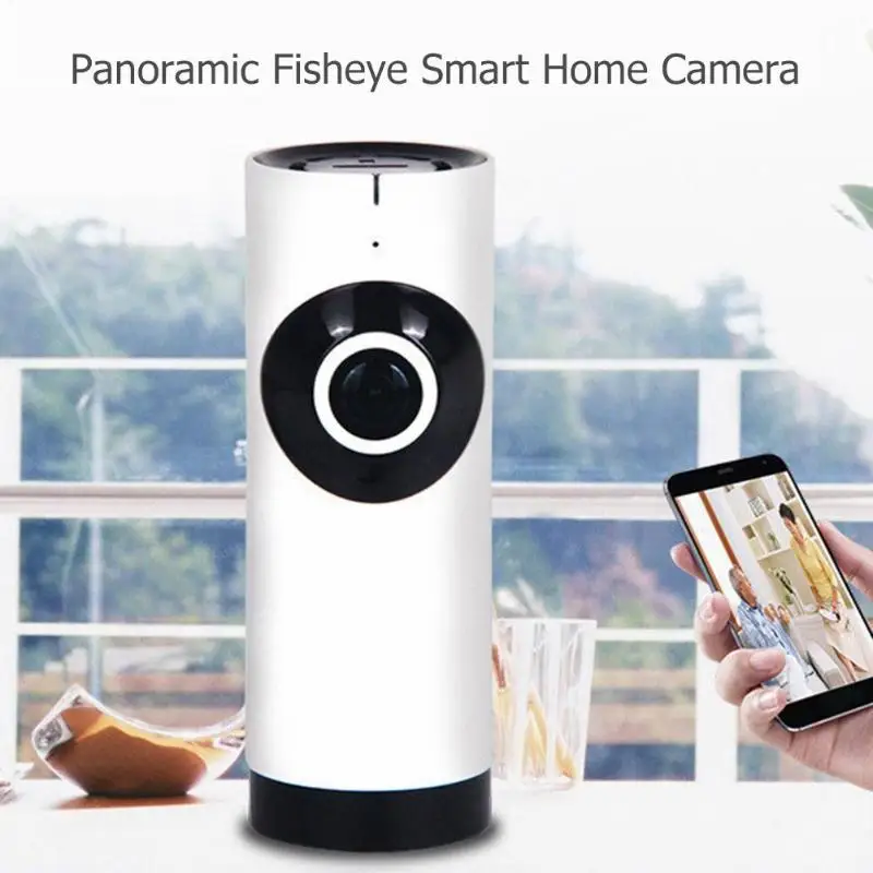 A ALLOYSEED 720p беспроводная WiFi 360 градусов камера Рыбий глаз объектив Домашняя безопасность CCTV камера наблюдения с европейской вилкой английская 360 градусов видео камера - Цветной: A