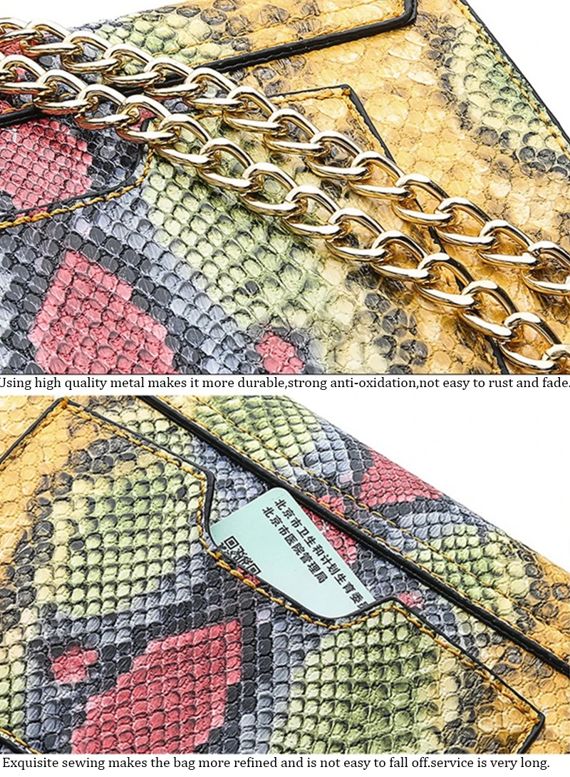 XMESSUN змея сумка Для женщин Мода сумка Малый Цепной Crossbody сумка из змеиной кожи Кроссбоди сумка F198