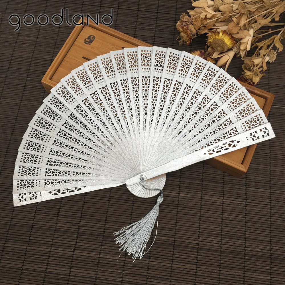 

Free Shipping 5pcs with Organza Packaging Plain Dyed Wood Chinese Pocket Fan Wedding Favors and Gifts Event & Party Supplies