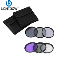 lightdow 6 in 1 lens filter kit uvcplfldnd 2 4 8 49mm 52mm 55mm 58mm 62mm 67mm 72mm 77mm for cannon nikon camera lens