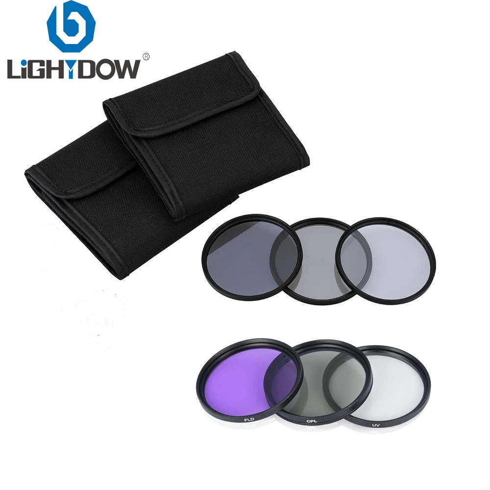Lightdow 6 in 1 Lens Filter Kit UV+CPL+FLD+ND 2 4 8 49MM 52MM 55MM 58MM 62MM 67MM 72MM 77MM for Cannon Nikon Camera | Электроника