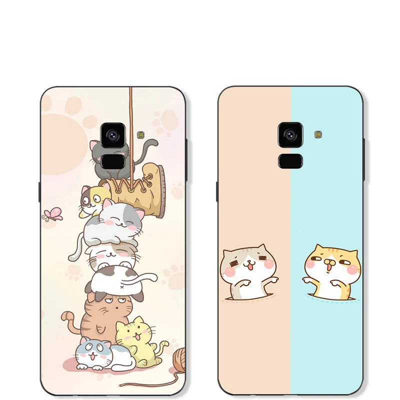 Чехол для Samsung Galaxy A8 2018 силиконовый чехол из ТПУ прозрачный мультяшный A 8 A530N чехлы