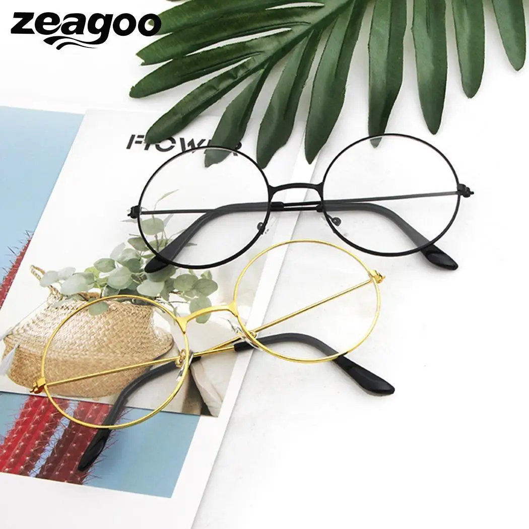 Модный Ультра светильник декоративные очки Круглые Ретро стиль без градусов