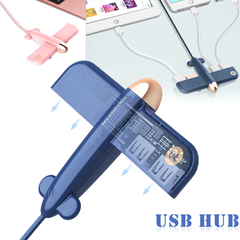 USB концентраторы 5V 0.5A 4 интерфейсы самолет удлинитель мини портативный